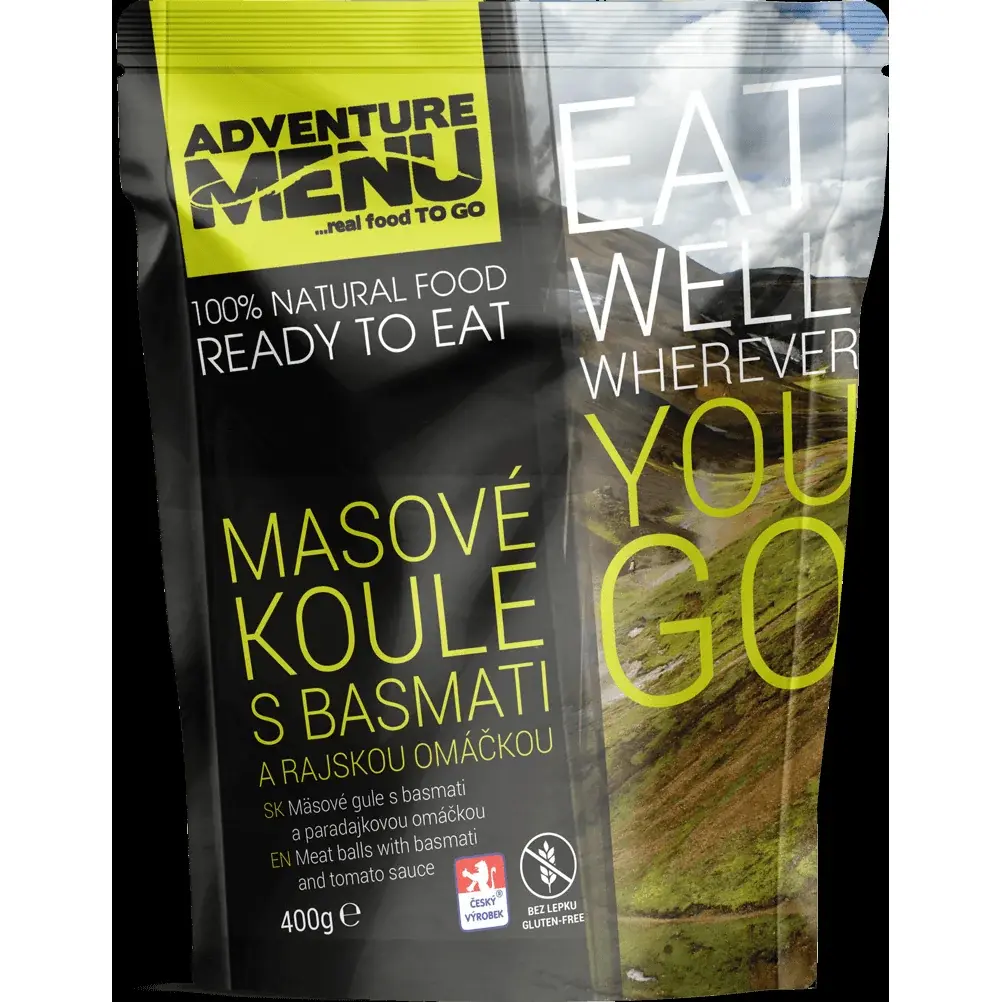 Adventure Menu Masovo-ryžové guľky Adventure Menu s rajskou omáčkou