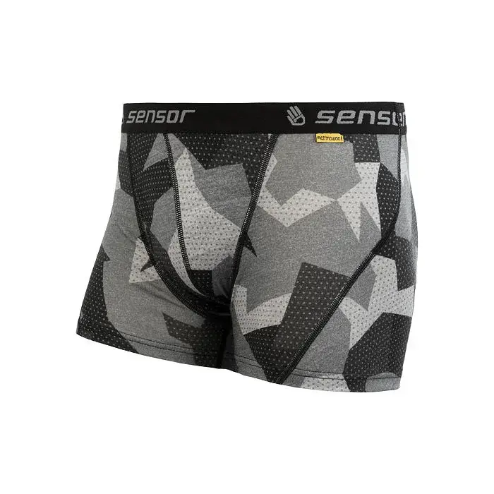 Sensor Boxerky Sensor Merino Impress čierna/camo