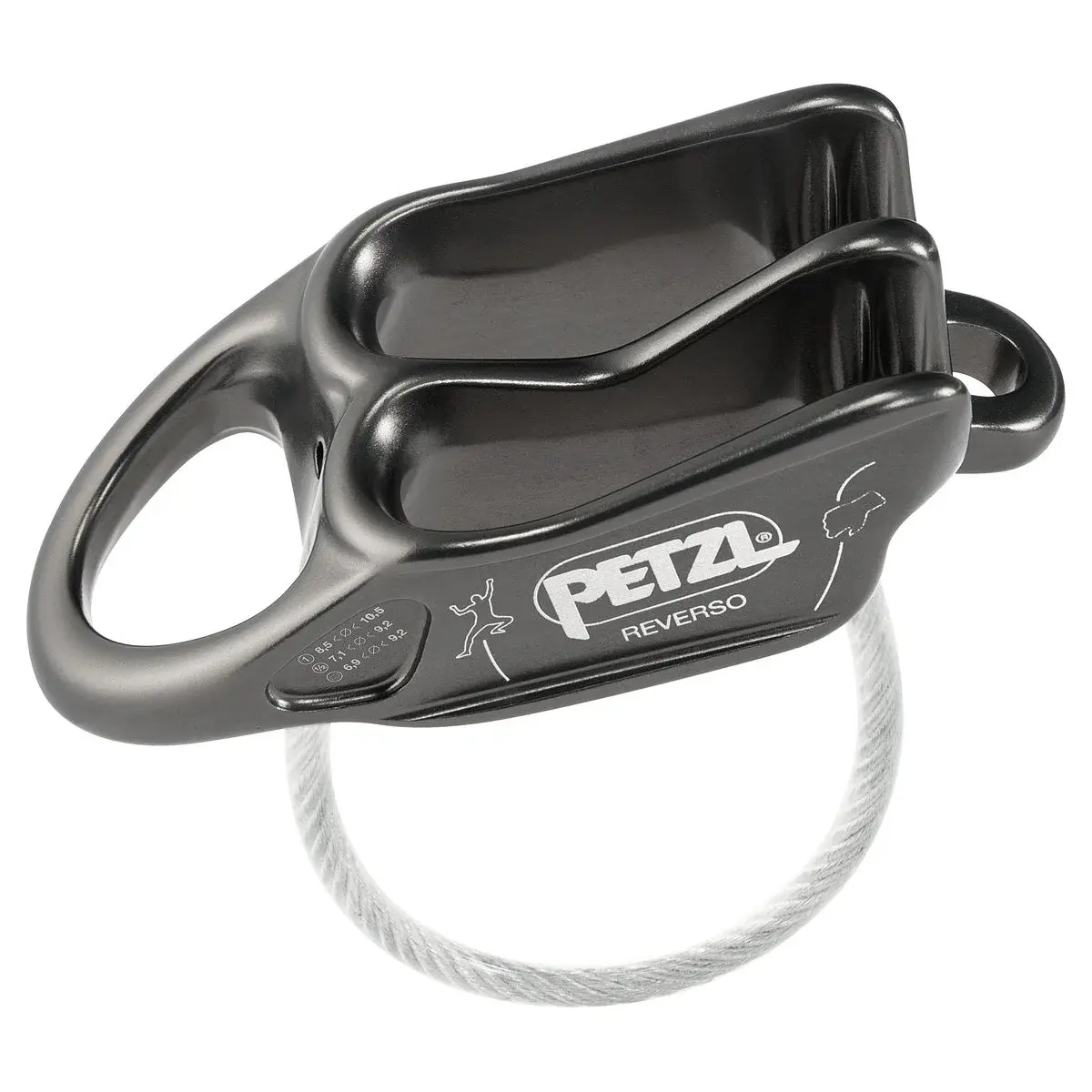 Brzda Petzl Reverso sivá