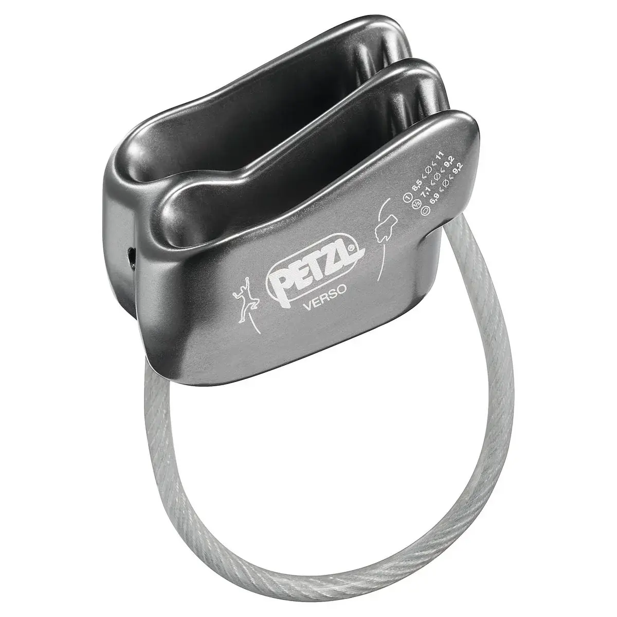 Brzda Petzl Verso sivá