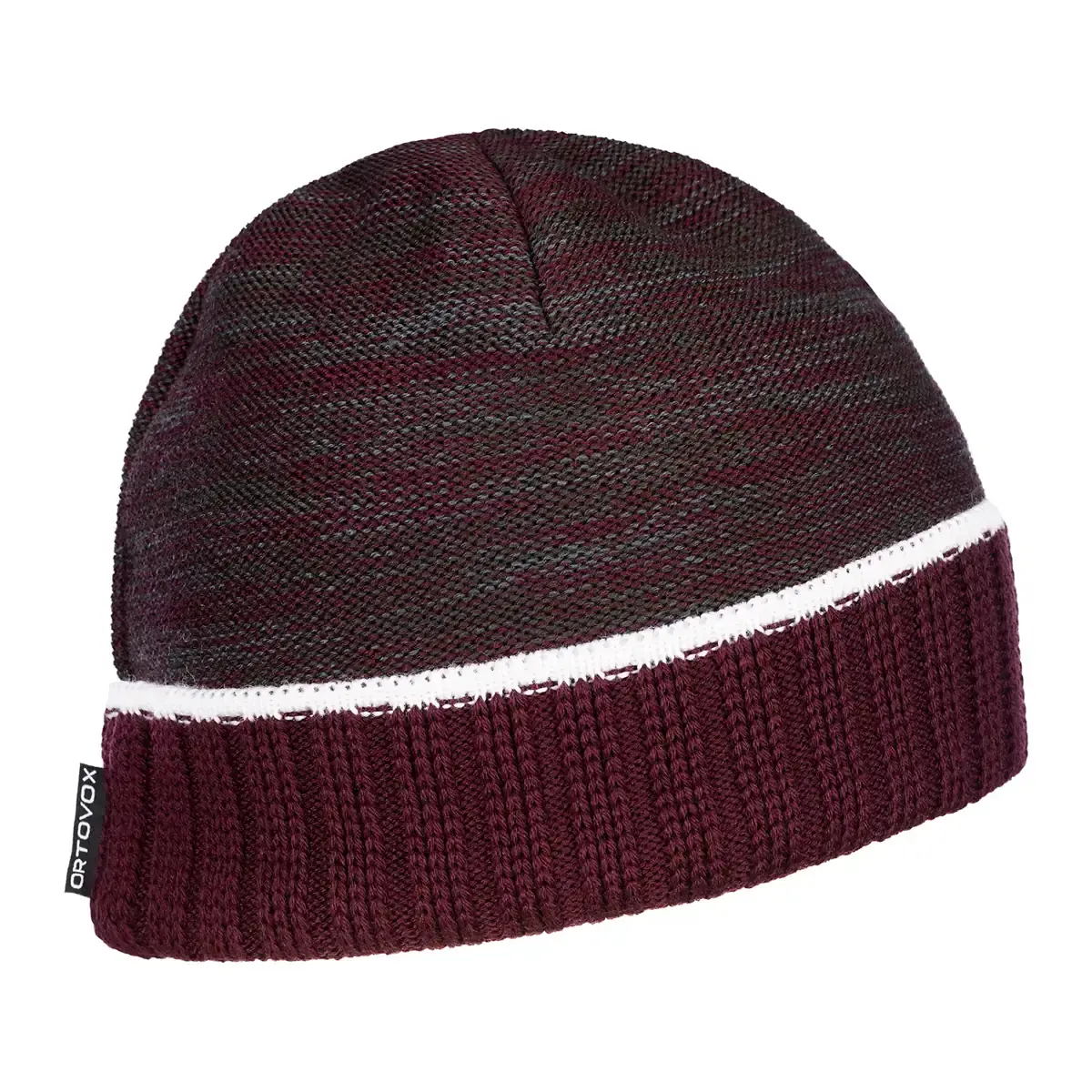 Čiapka Ortovox Half Rib Beanie Dark wine