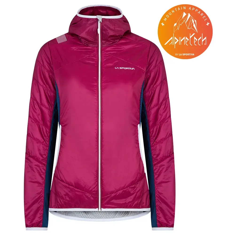 Dámska bunda La Sportiva Aequilibrium Insulation Hoody red plum/opal
