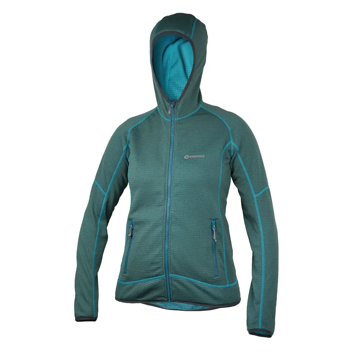Dámska bunda / mikina Warmpeace Rigby Lady Turquoise green