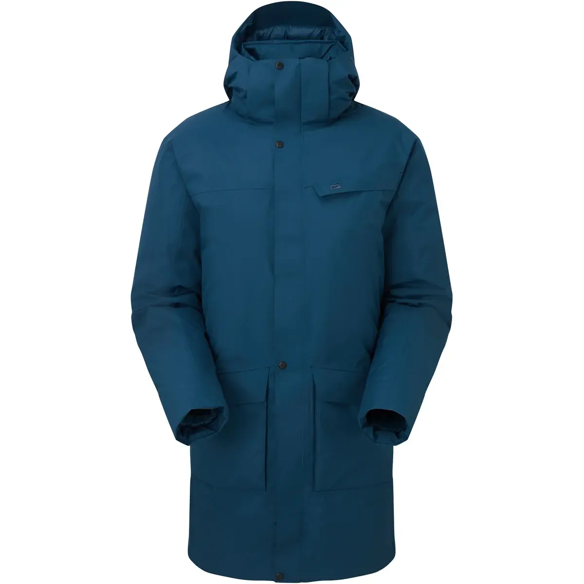 Mountain Equipment Dámska dlhá páperová bunda Mountain Equipment W's Altai Parka Majolica blue