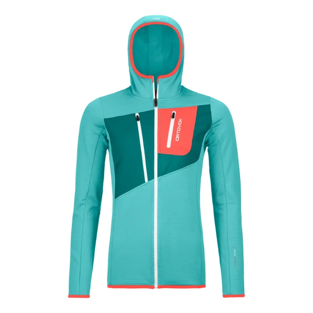 Dámska mikina Ortovox Fleece Grid Hoody W ice waterfall