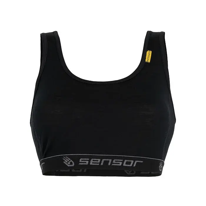 Sensor Dámska športová podprsenka Sensor Merino Active čierna