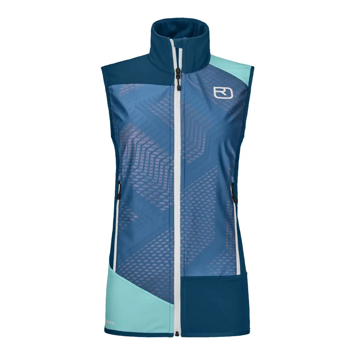 Dámska skialpinistická softshellová Vesta Ortovox W's Col Becchei Vest Petrol blue