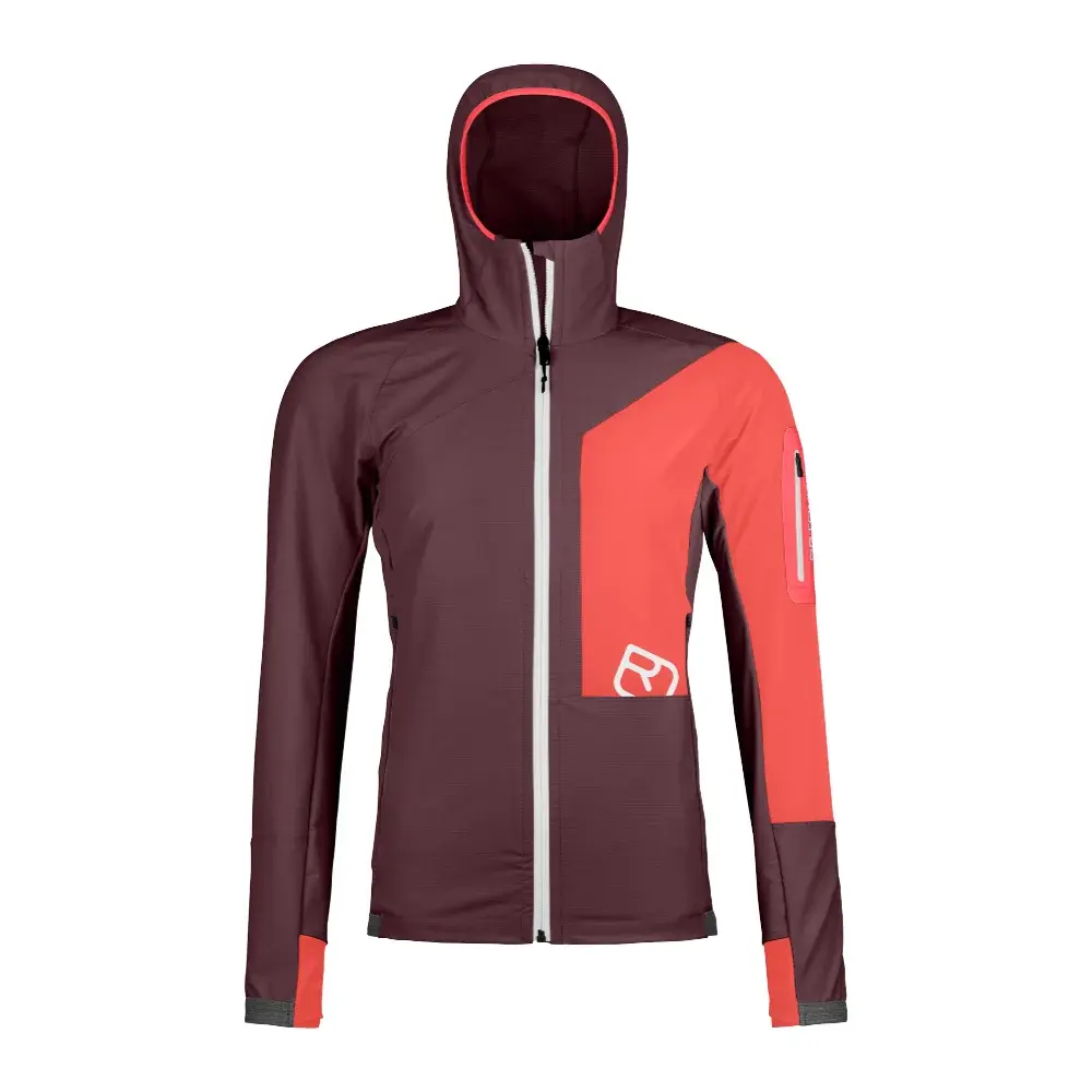 Ortovox Dámska softshellová bunda Ortovox W's Berrino Hooded Jacket Winetasting