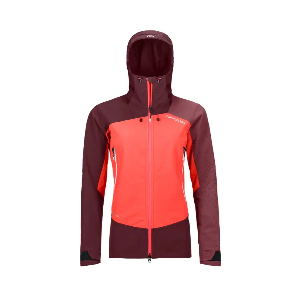 Ortovox Dámska softshellová bunda Ortovox Westalpen Softshell W coral