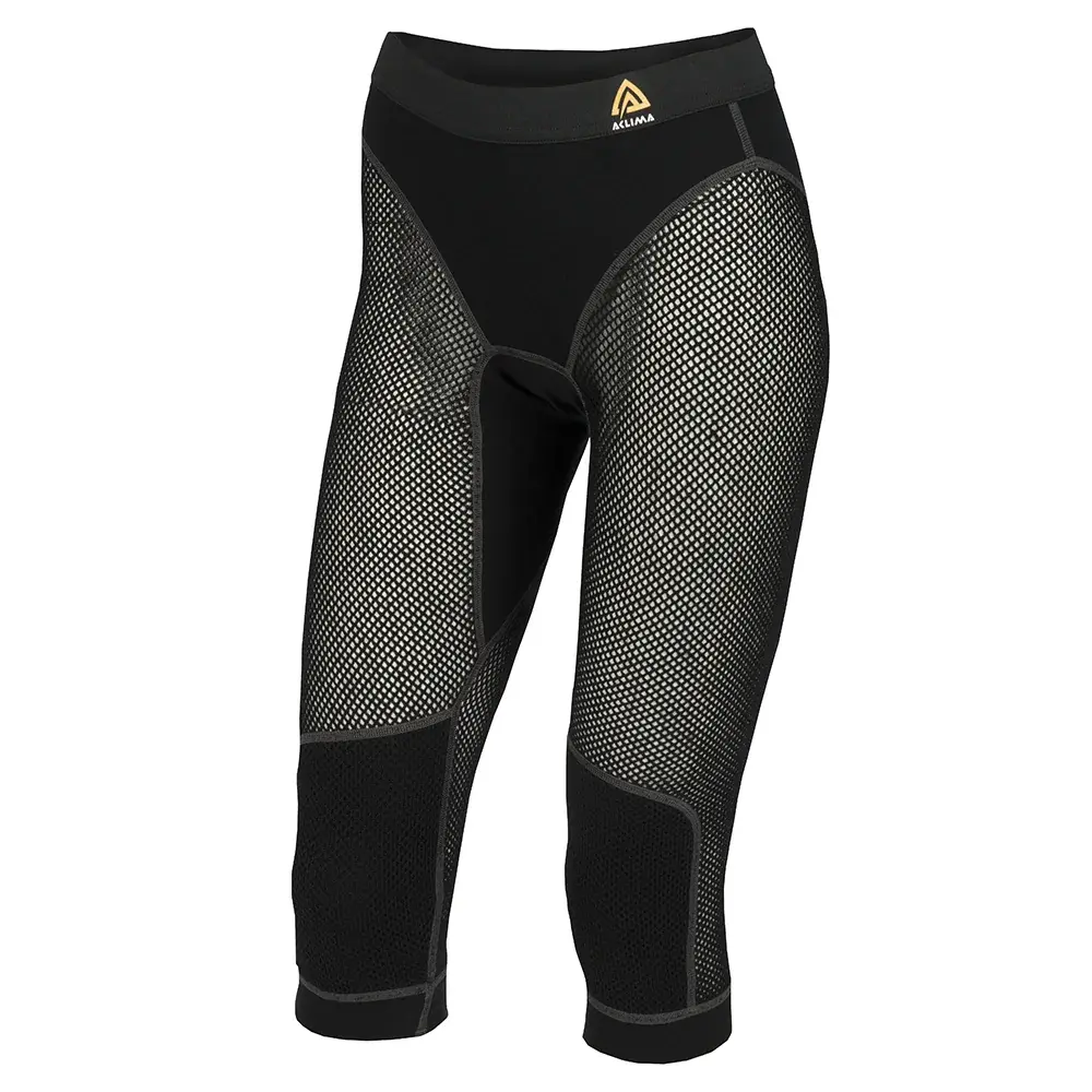 Aclima Dámske 3/4 spodky Aclima WoolNet 3/4 Longs jet black