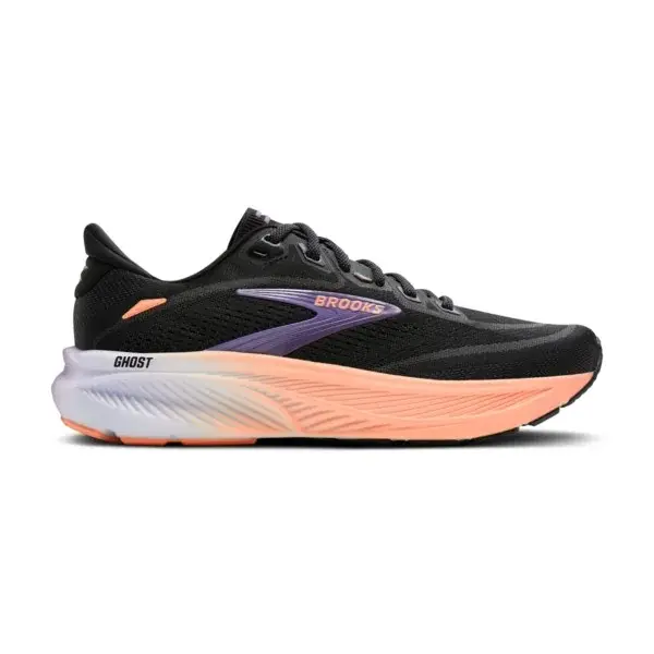 Brooks Dámske bežecké topánky Brooks Ghost 18 W Black/Mulled Grape/Peach