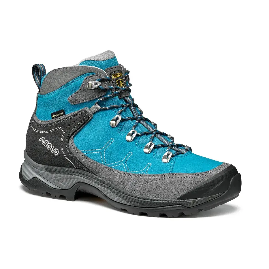 Asolo Dámske členkové topánky Asolo Falcon Lth GV ML grey/cyan blue