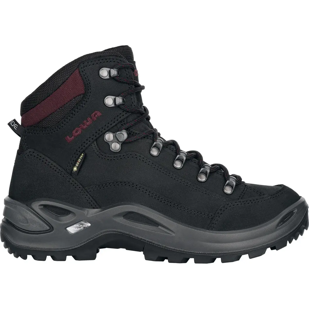 Lowa Dámske topánky Lowa Renegade GTX Mid Black / Burgundy