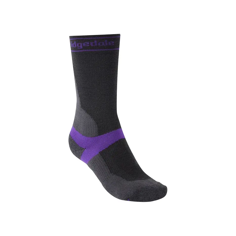 Bridgedale Dámske cyklistické ponožky Bridgedale MTB Mid-Season T2 Merino Sport Boot WMN charcoal