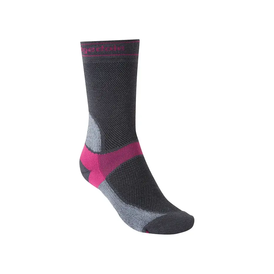 Bridgedale Dámske cyklistické ponožky Bridgedale MTB Summer Weight T2 Coolmax Sport Boot WMN dk.grey/pink