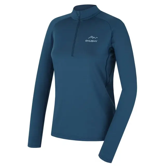 Dámske funkčné tričko Husky TROMI ZIP L blue, veľkosť