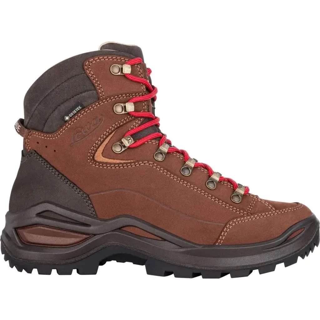 Lowa Dámske členkové topánky Lowa RENEGADE 100 GTX MID Ws mahagony/red