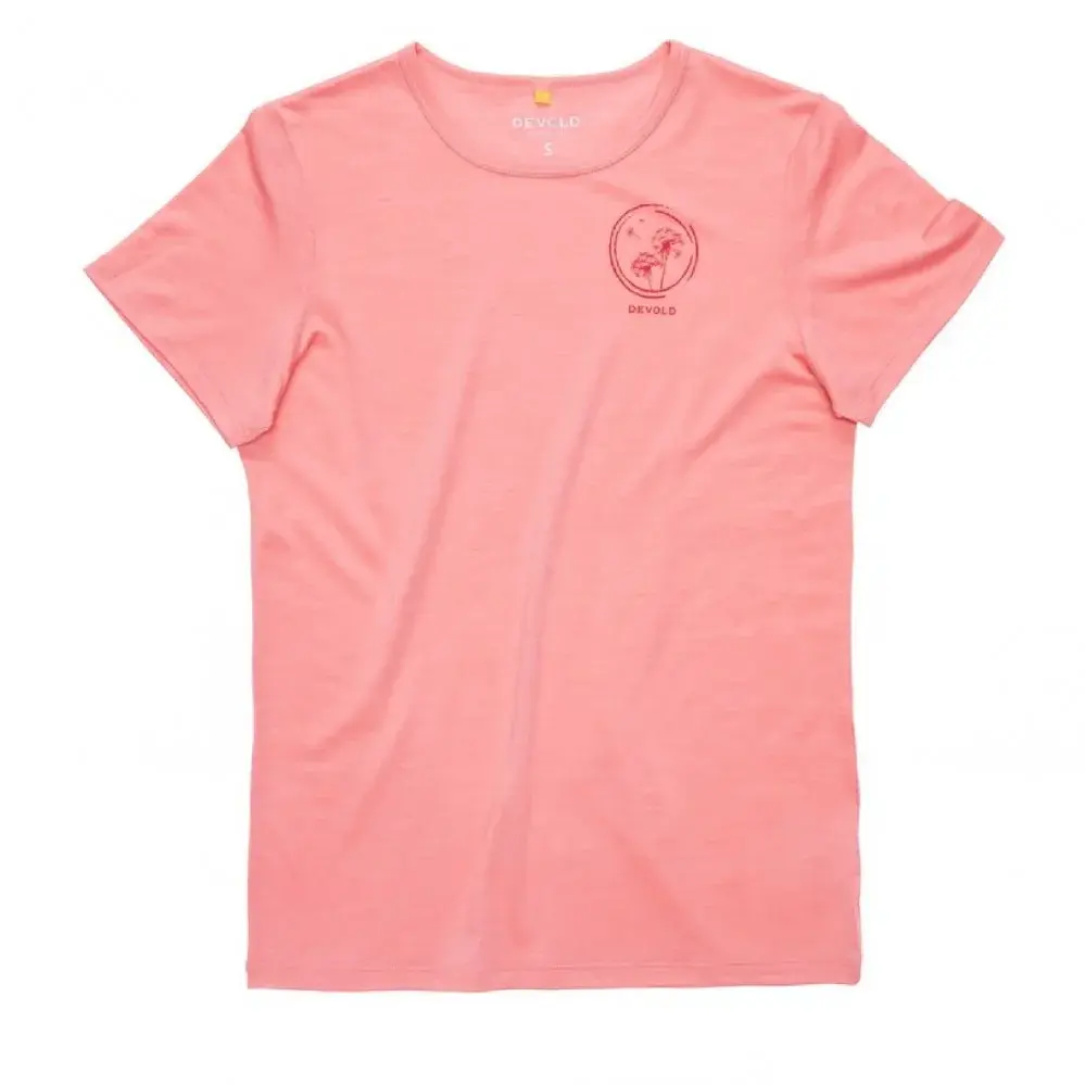 Dámske merino tričko Devold Active "Spring" Tee WMN apricot