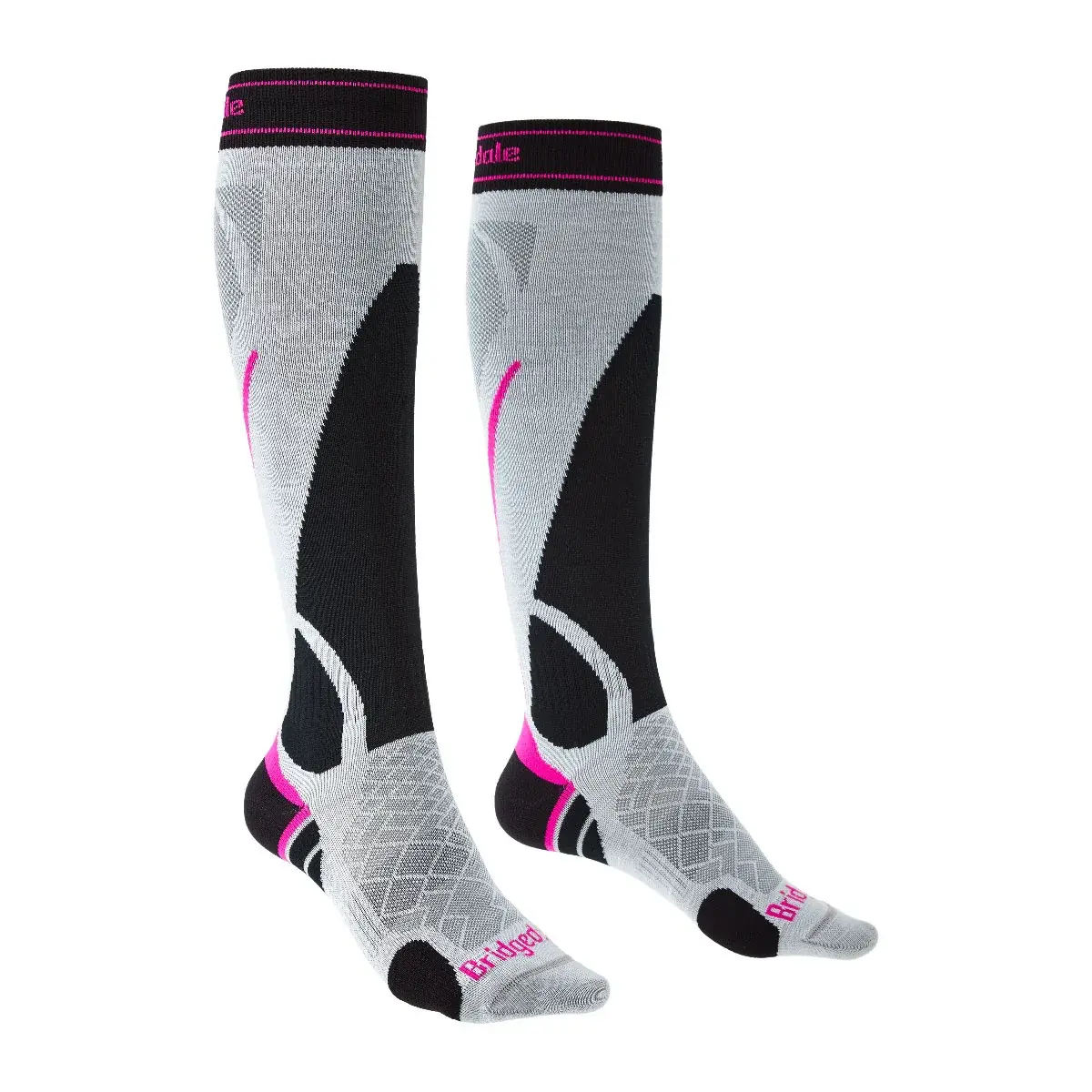 Bridgedale Dámske podkolienky Bridgedale Ski Lightweight silver/black/852