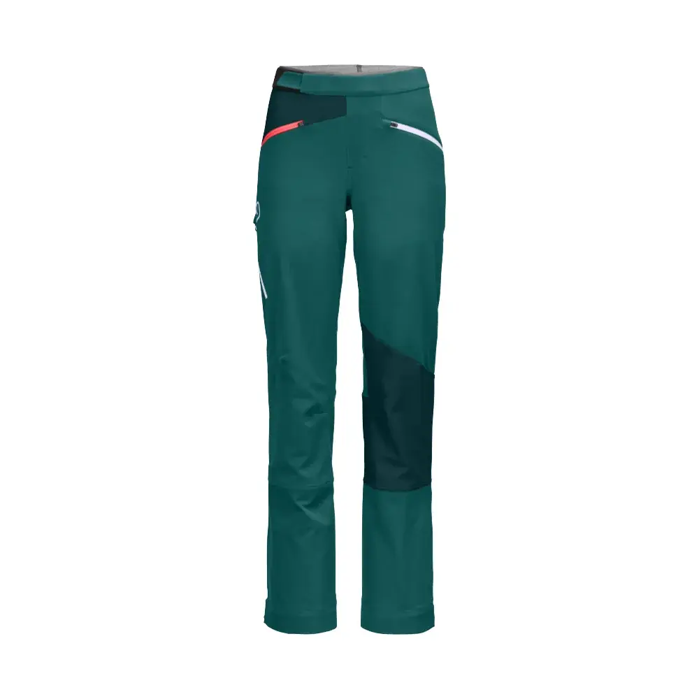 Ortovox Dámske softshellové a skialpinistické nohavice Ortovox W's Col Becchei Pants Pacific green