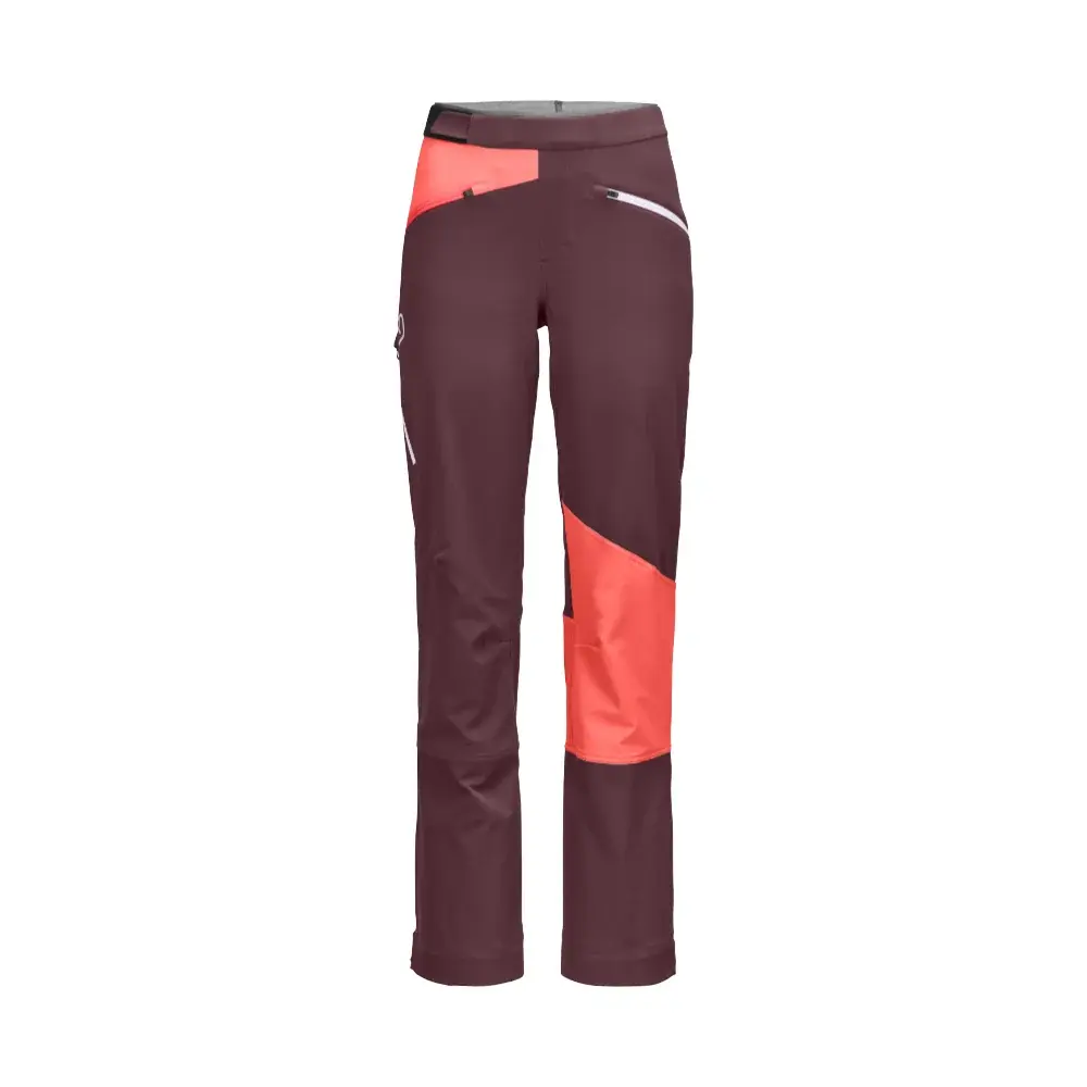 Dámske softshellové a skialpinistické nohavice Ortovox W's Col Becchei Pants Winetasting
