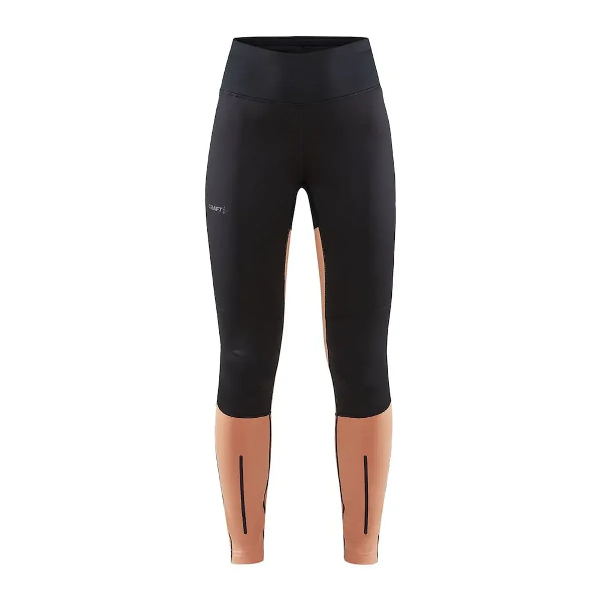 Dámske športové vetruodolné nohavice Craft ADV Essence Wind Tights Čierna s oranžovou