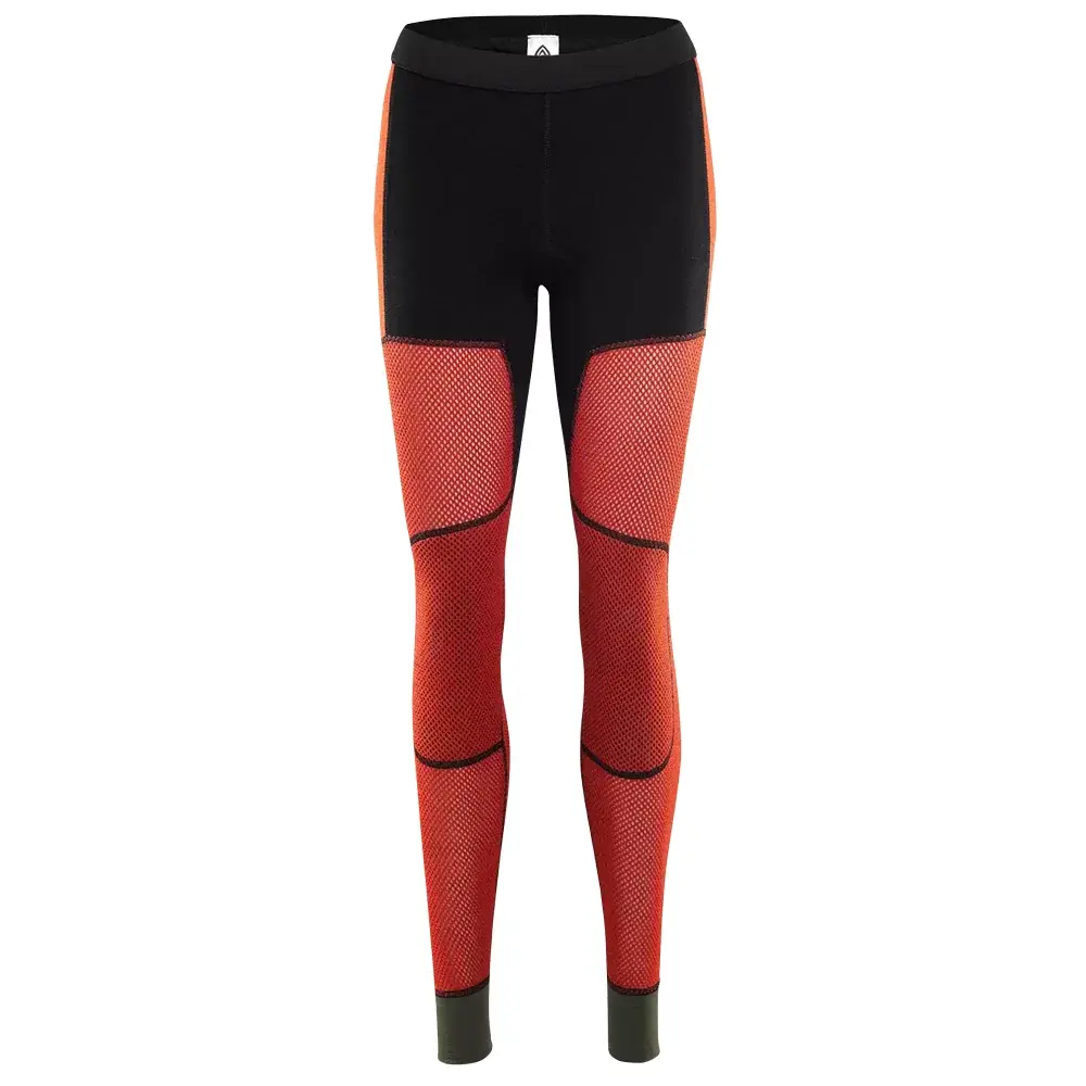 Aclima Dámske termospodky Aclima WoolNet Hiking Longs jet black/poinciana/capulet olive