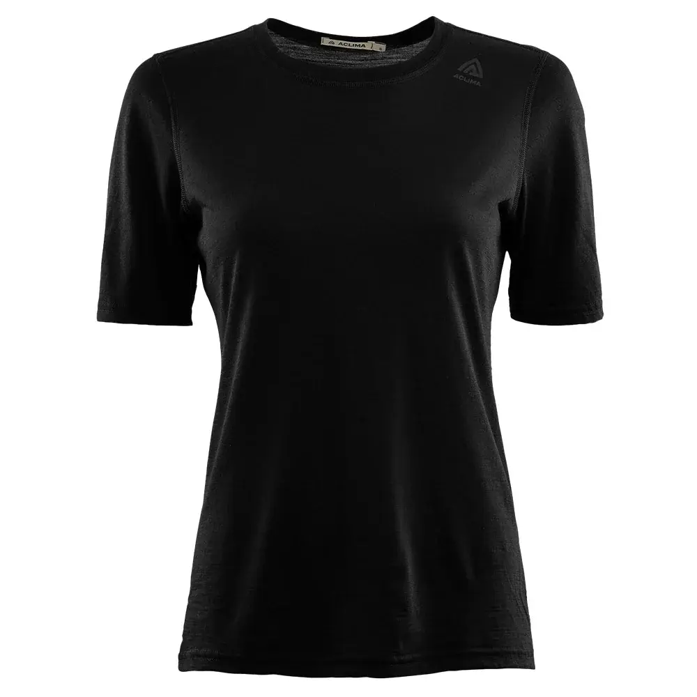 Dámske tričko Aclima LightWool Undershirt Tee jet black
