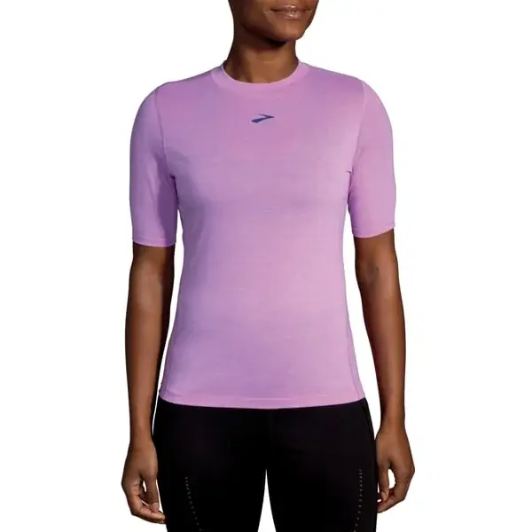 Brooks Dámske tričko Brooks High Point Short Sleeve fialová