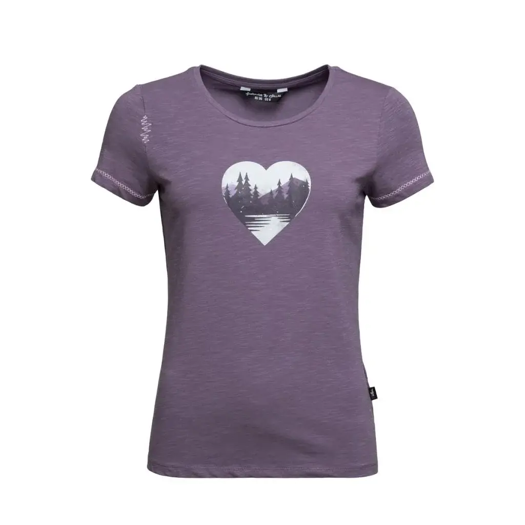 Chillaz Dámske tričko Chillaz Grania Mountain Heart dark violet