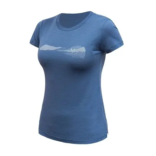 Dámske tričko s krátkym rukávom Sensor Merino Air Hills riviera blue