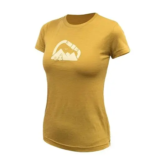 Sensor Dámske tričko s krátkym rukávom Sensor Merino Air Summit mustard