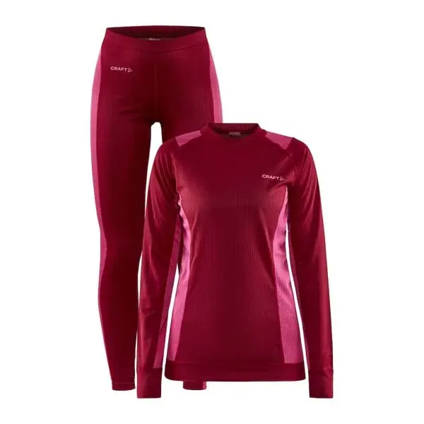 Dámsky dvojdielny set funkčnej bielizne Craft CORE Dry Baselayer ružová