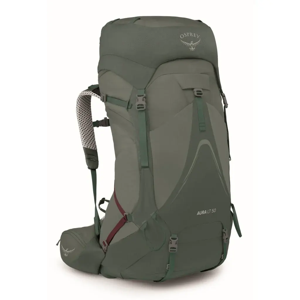 Osprey Dámsky expedičný batoh Osprey Aura AG LT 65L Koseret/darjeeling spring gren