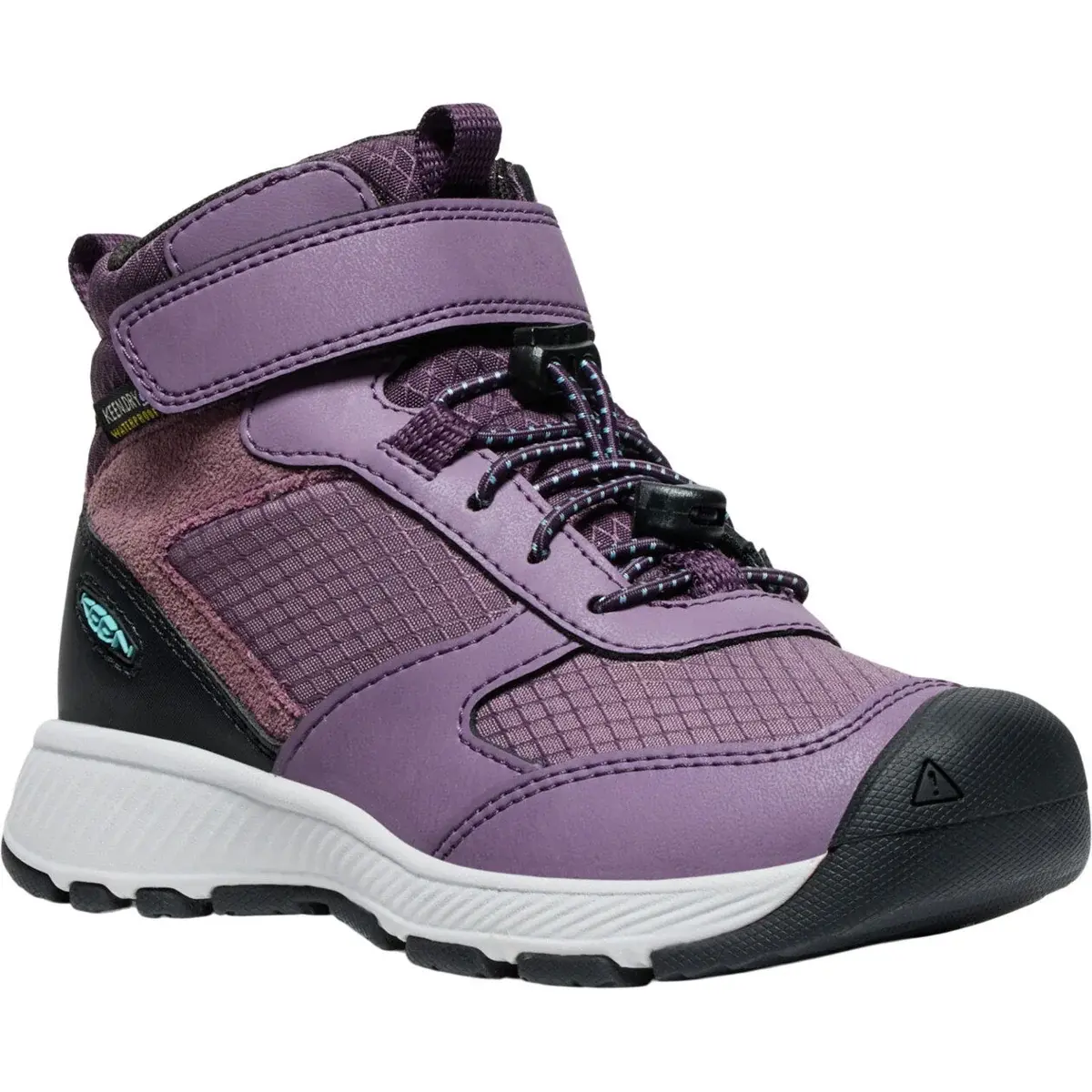 KEEN Detská nepremokavá topánka KEEN Skua Mid WP Children/Yout black plum/plum perfect