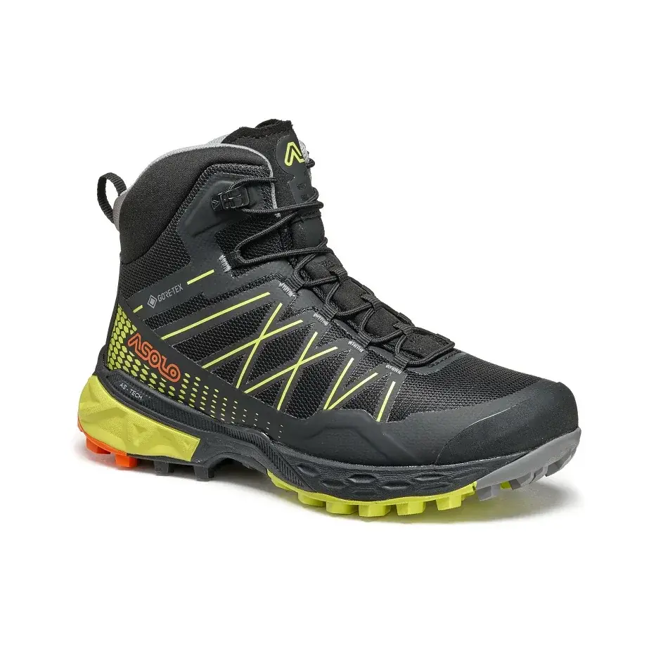 Asolo Detská členková topánka Asolo Tahoe Mid JR GTX black/safety yellow/b056 37EU