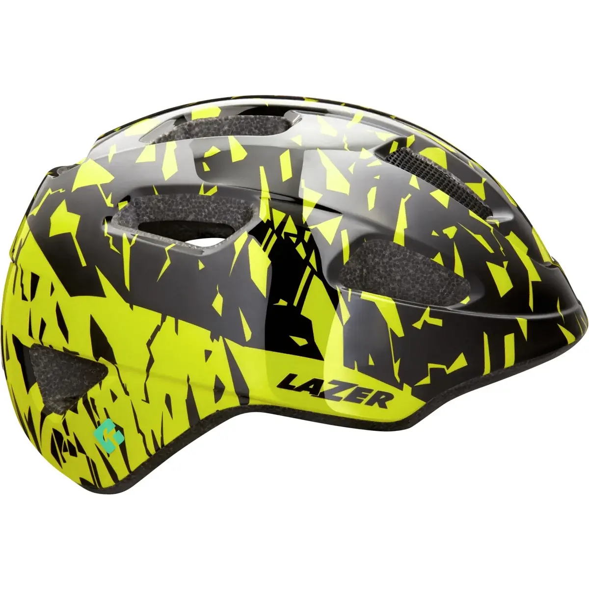 LAZER Detská prilba LAZER Nutz KinetiCore čierna, žiarivo žltá Unisize(50-56cm)