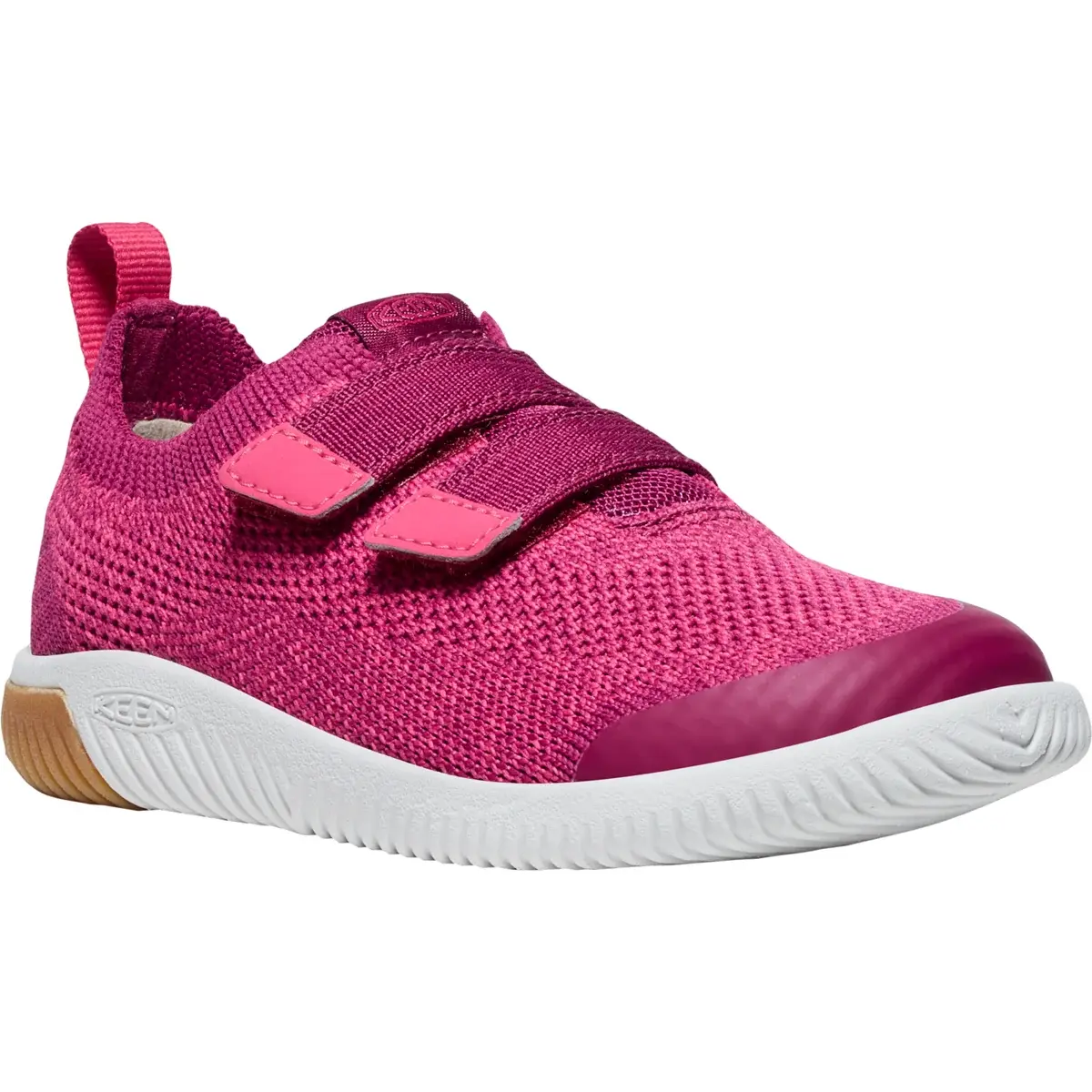 KEEN Detské barefoot topánky KEEN KNX Knit DS Children/Youth beaujolais/raspberry