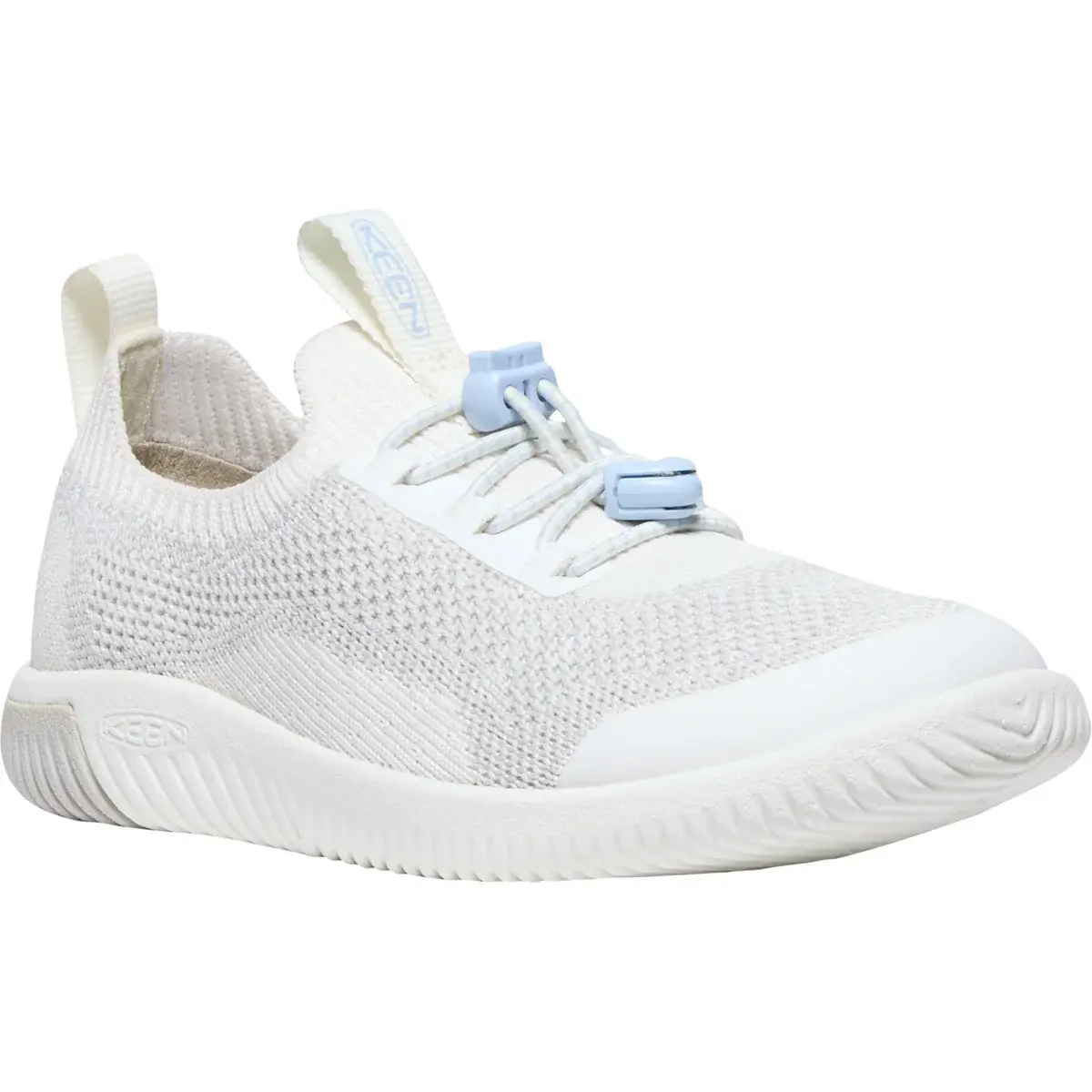 KEEN Detské barefoot topánky KEEN KNX Knit Lace Children/Youth star white/skyway