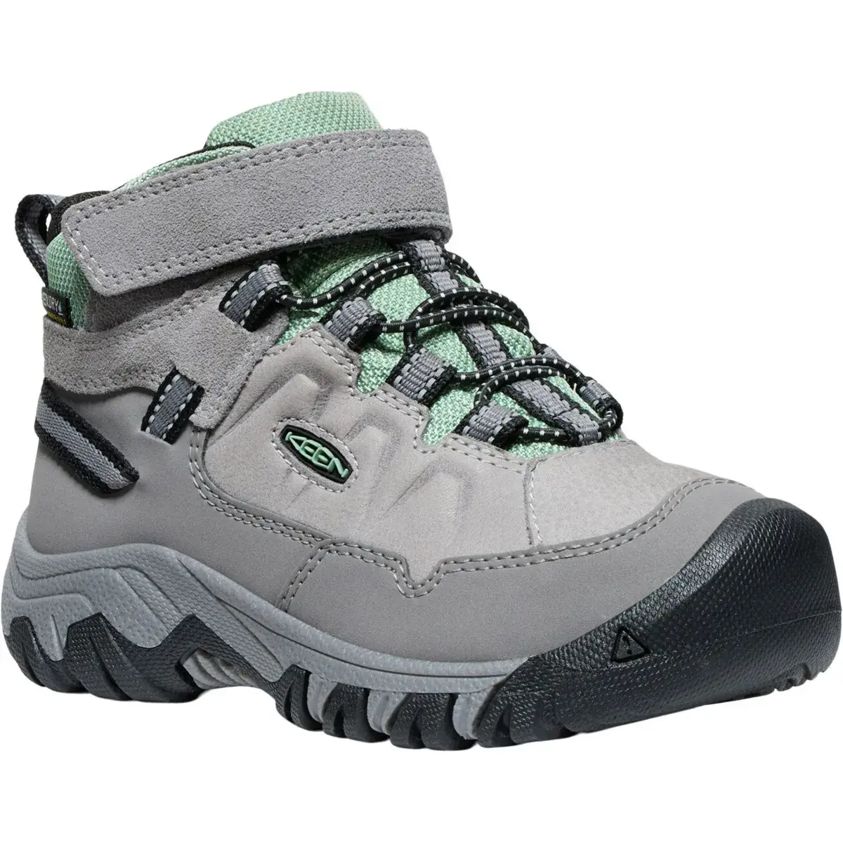 Detské turistické topánky KEEN Targhee IV Mid WP Children alloy/granite green