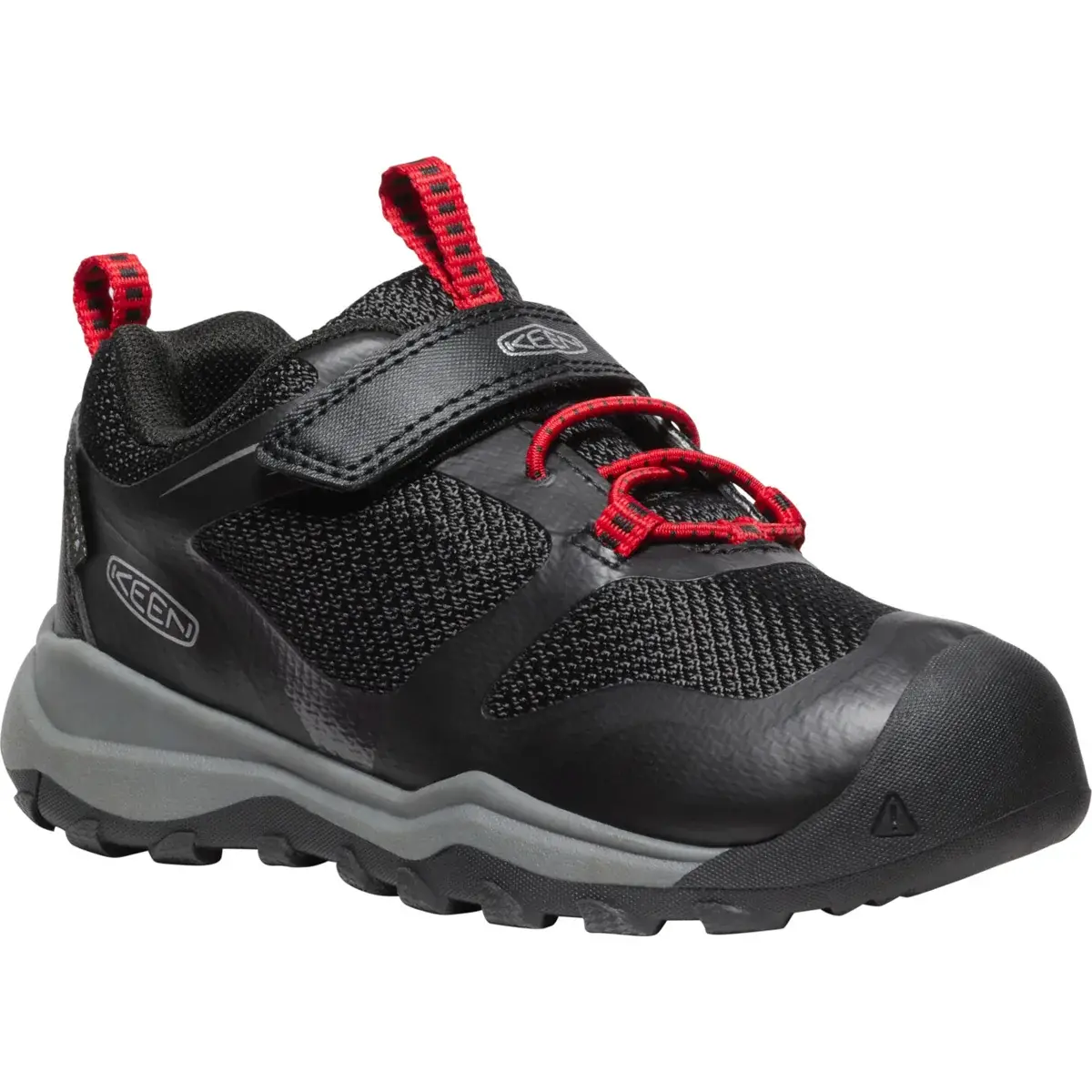 KEEN Detské topánky KEEN Wanduro Low WP black/ribbon red
