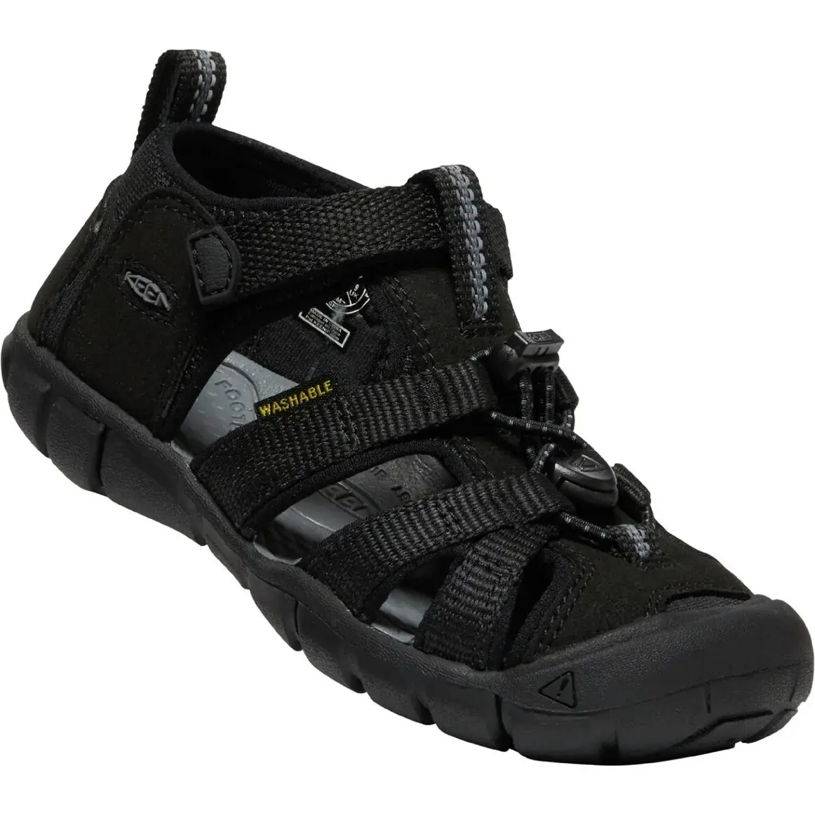 KEEN Detské hybridné sandále KEEN Seacamp II CNX Children/Youth black/grey