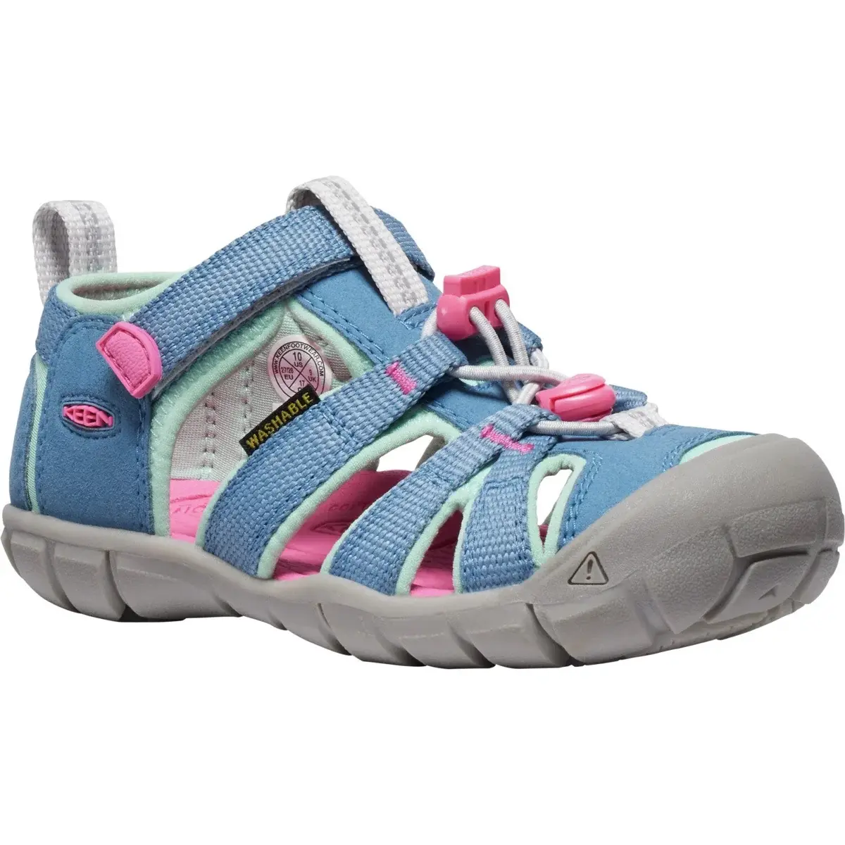 KEEN Detské hybridné sandále KEEN Seacamp II CNX Children/Youth coronet blue/hot pink