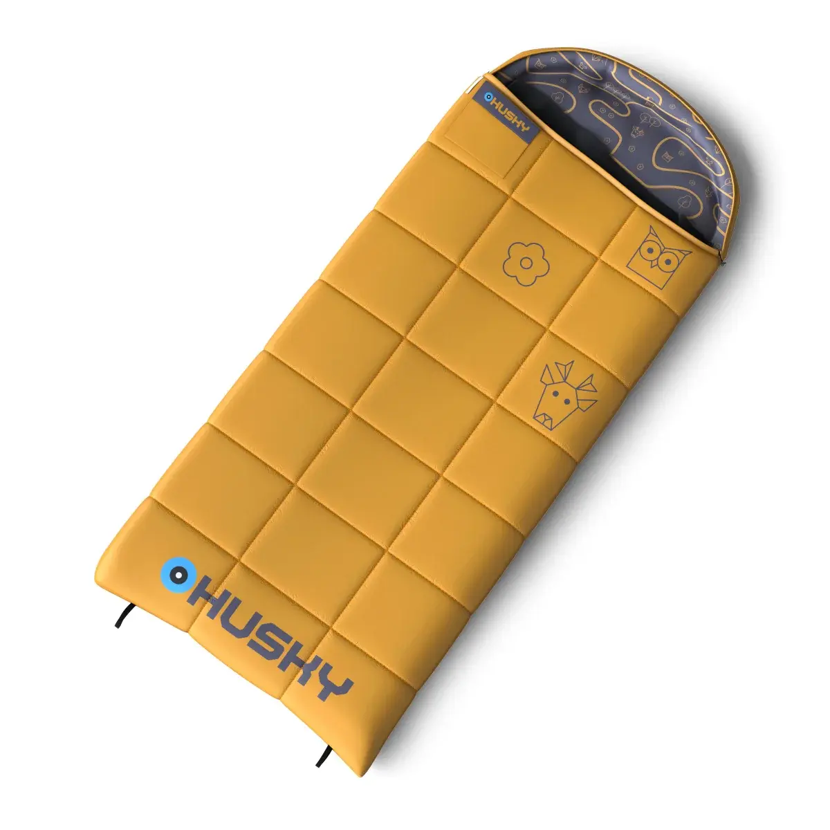 Husky Detský dekový spací vak Husky Gizmo Kids mustard