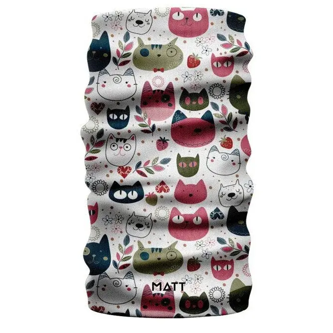 MATT Detský nákrčník MATT Kids Scarf Coolmax Eco color cats