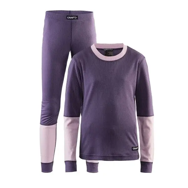 Craft Detský funkčný set Craft Baselayer JR fialová