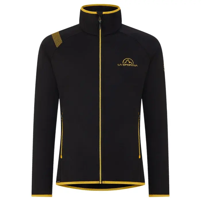 La Sportiva Fleecová pánska mikina La Sportiva Promo Fleece black/yellow