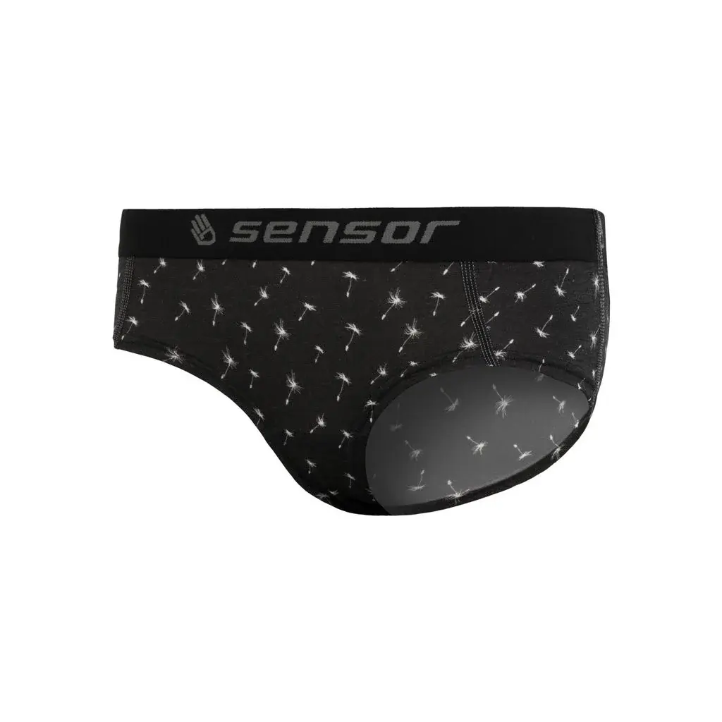 Sensor Nohavičky Sensor Merino Impress čierna/pattern