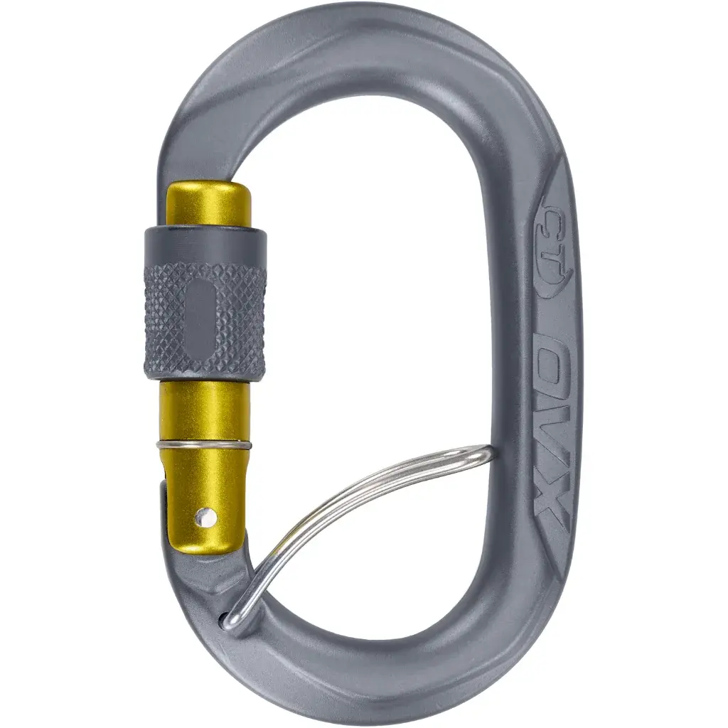 Karabína Climbing Technology Ovx SGL anthracite/mustard