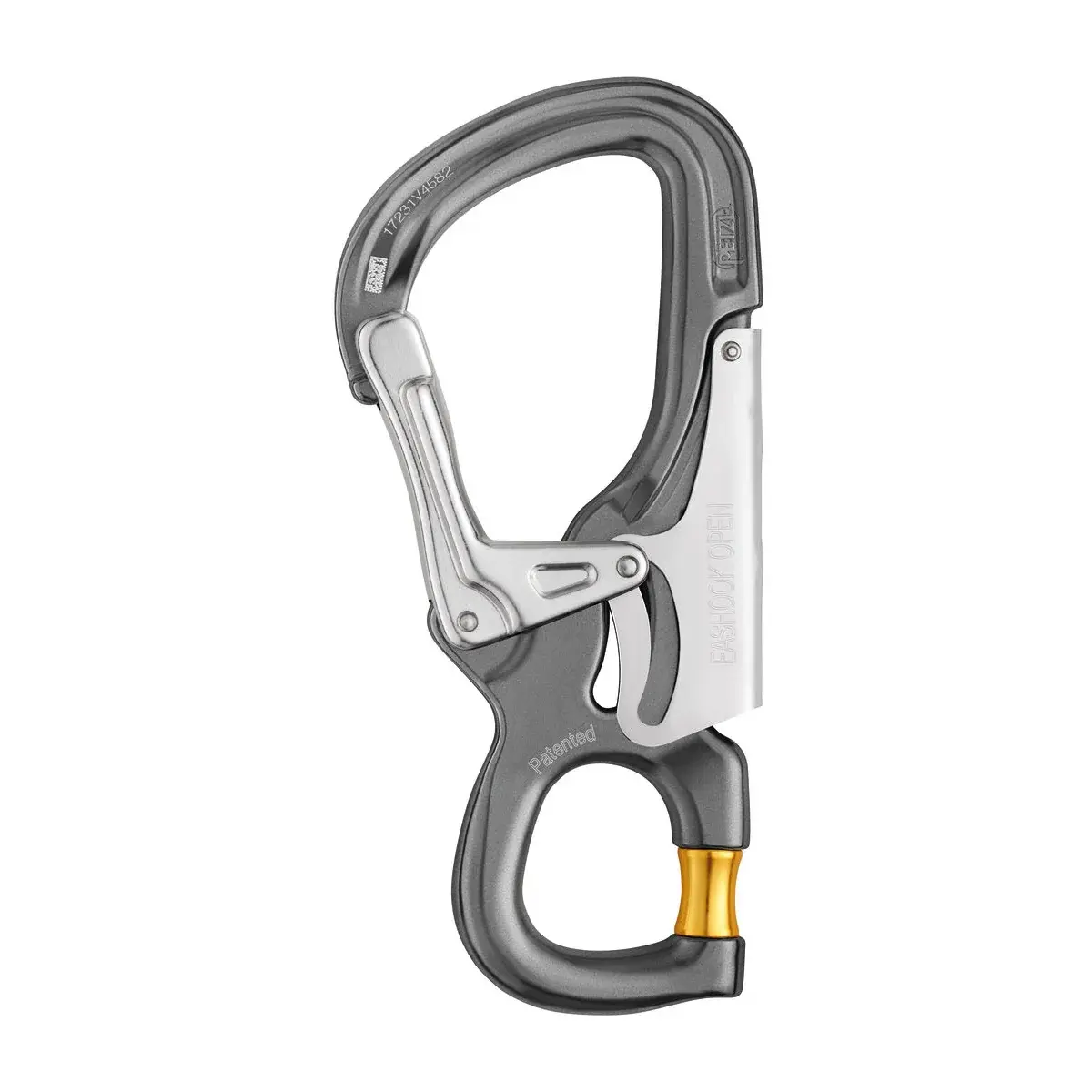 Karabína Petzl Eashook Open sivá